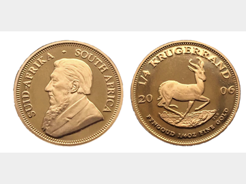 2006 South African 1/4oz Fine Proof Gold Krugerrand.