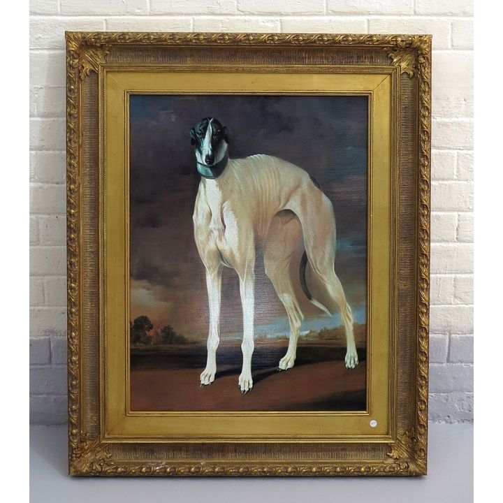 LARGE GILT FRAMED OIL ON BOARD