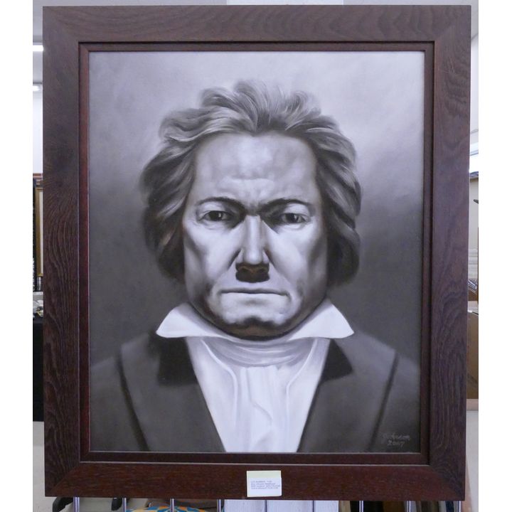 Amy Johnson 'Beethoven' Oil Painting- 29x25''