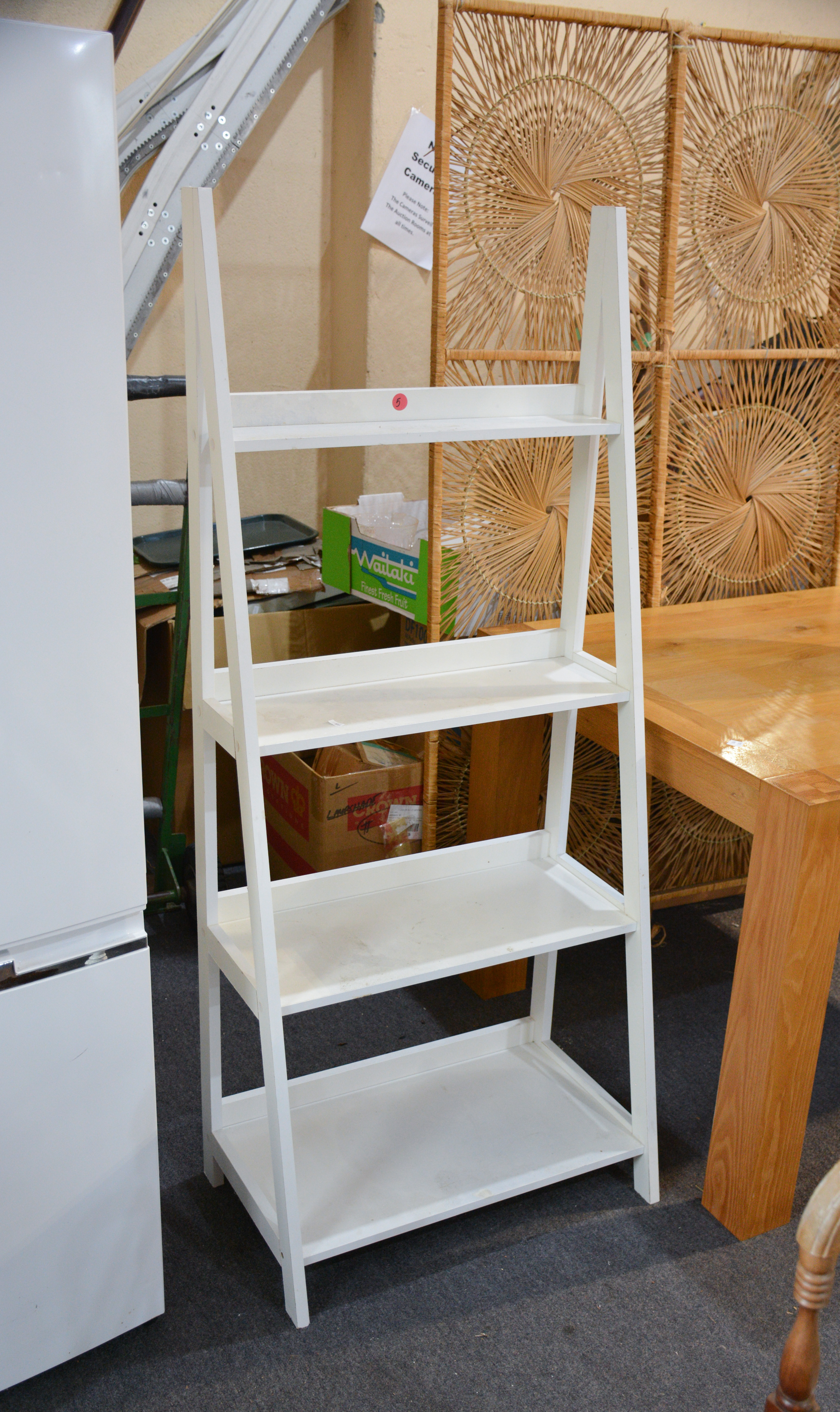 White Wood Shelving Stand — NZ auction result