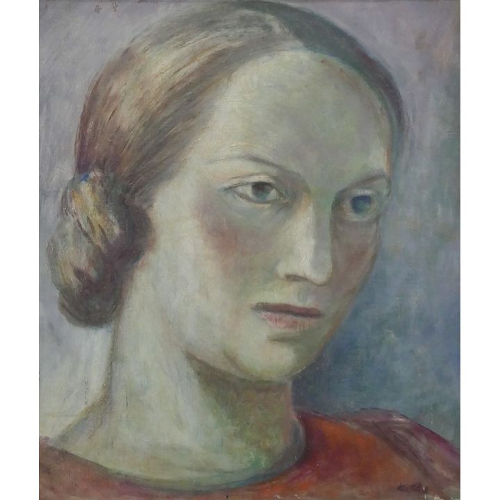 Anne Kutka McCosh ''Women's Head'' 1920's Oil