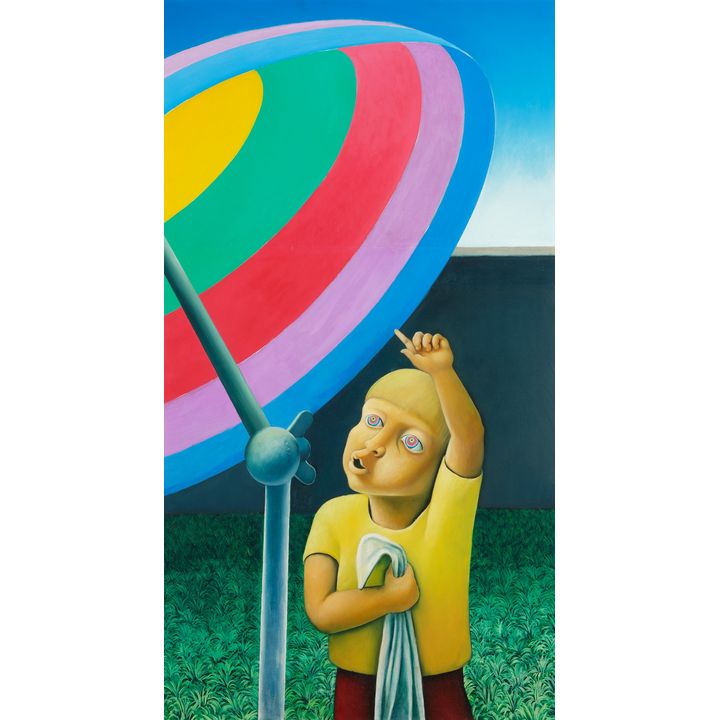 Michael Smither 'Thomas with Beach Umbrella'