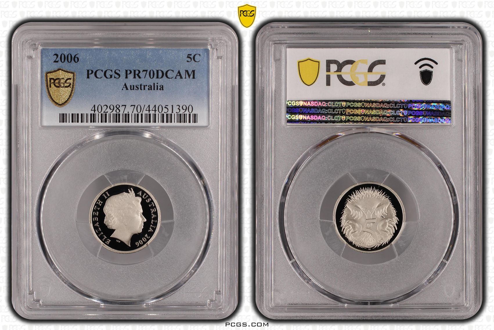 2006 Australia Five Cent, 5c PCGS - PR70DCAM POP 43/0 -390