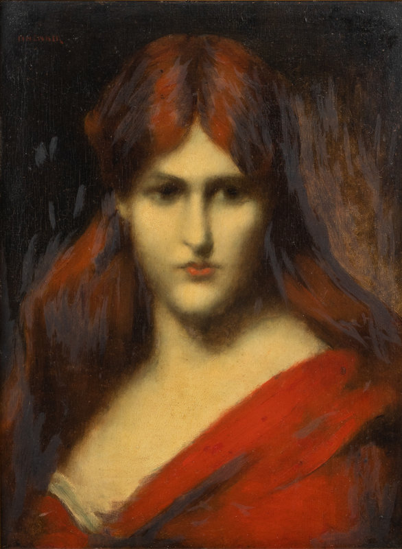 Jean Jacques Henner
(French, 1829-1905)
Portrait of a Woman in Red
