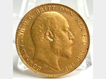 1910 EDWARD VII LONDON MINT GOLD SOVEREIGN