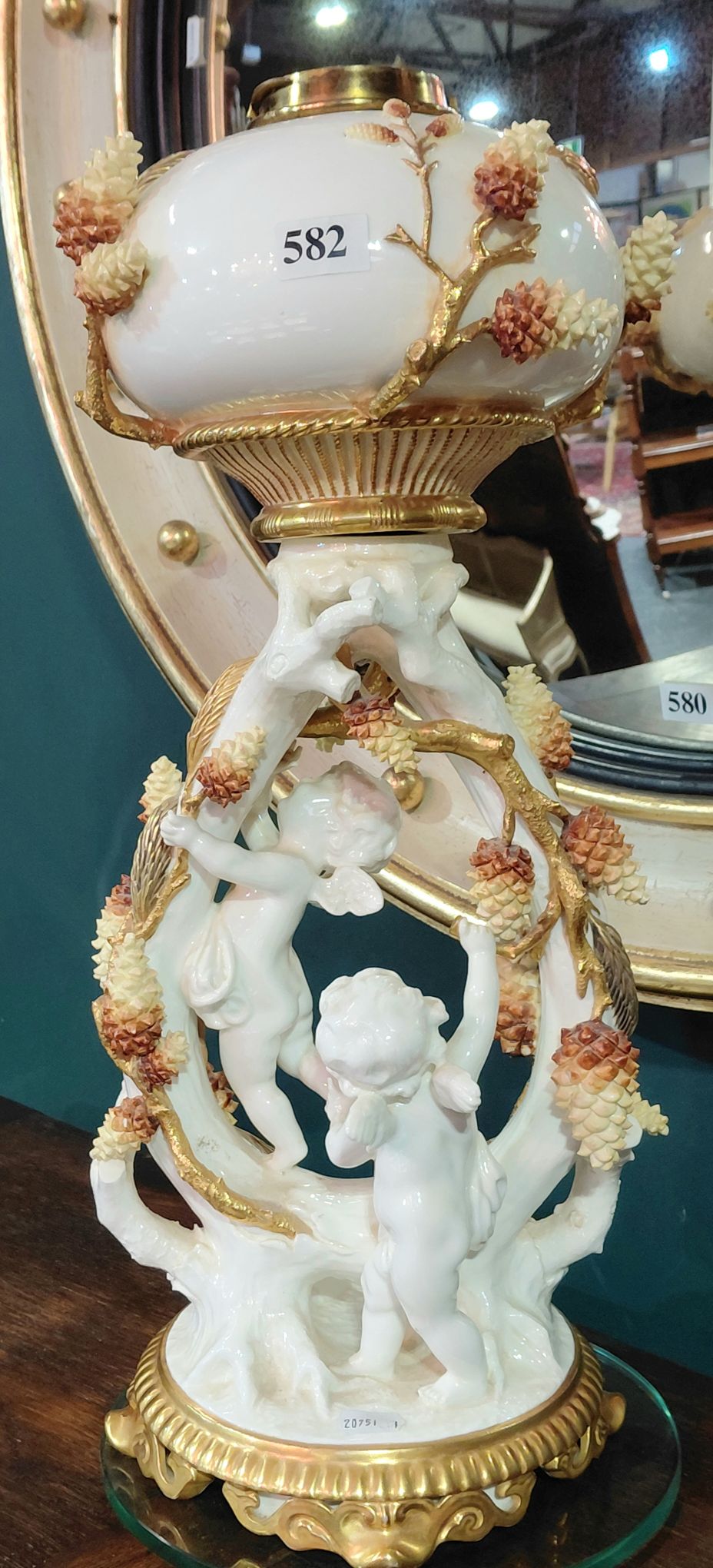 582 · MOORE BROTHERS OIL LAMP