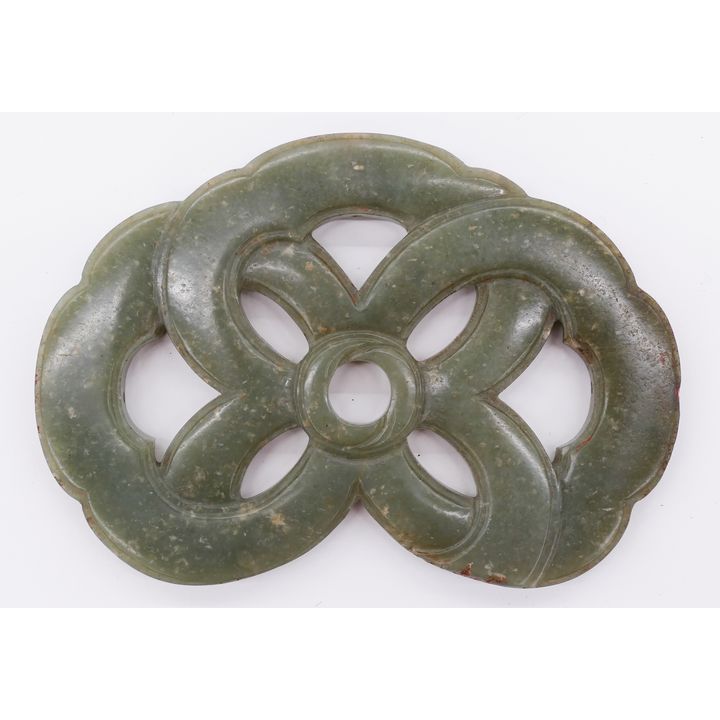 Chinese Ming Jade Large Knot Plaque