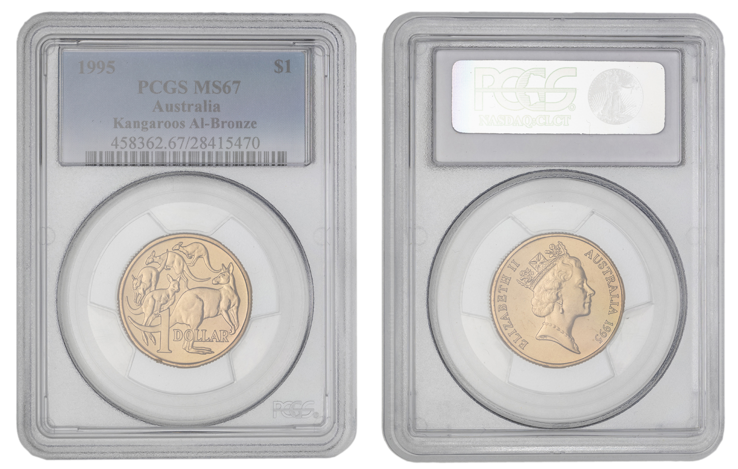 Elizabeth II, One Dollar, 1995, PCGS MS67