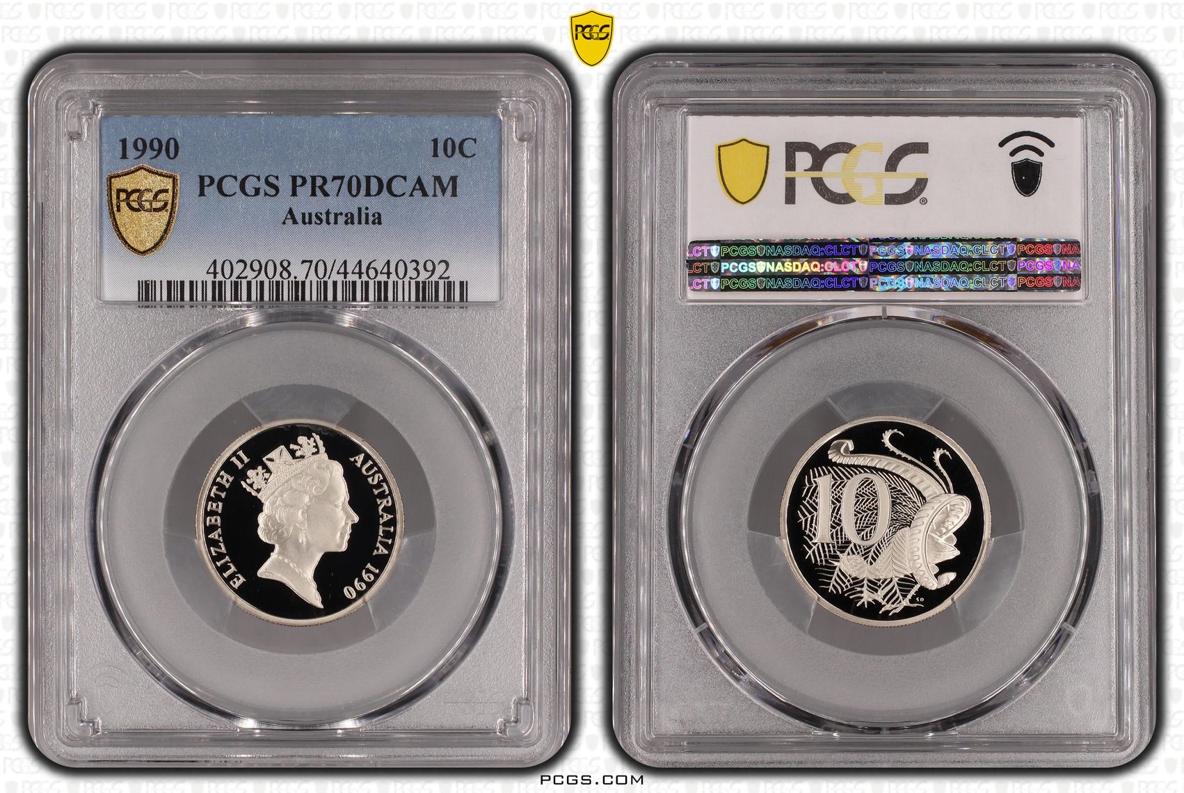 1990 Australian Ten Cent, 10c Proof PCGS - PR70DCAM POP 32/0 -392