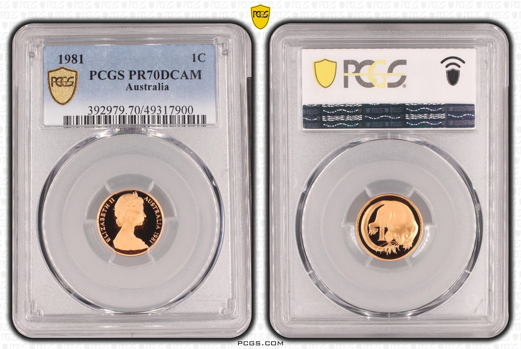 Elizabeth II, One Cent, 1981, PCGS PR70DCAM
