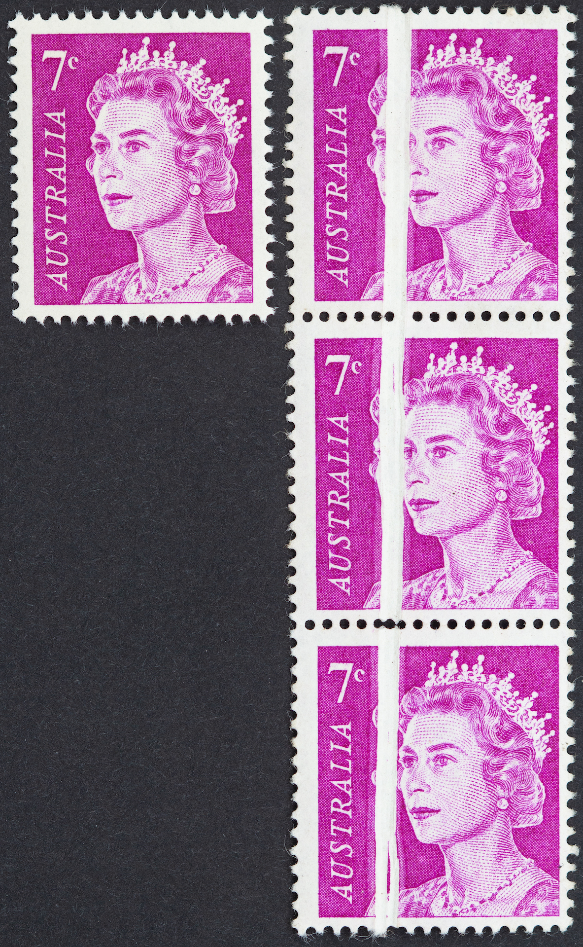 Elizabeth II, Seven Cents, 1971, Fine