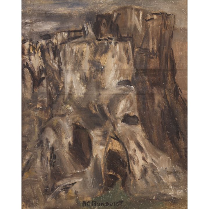 Albert Runquist ''Mysterious Stumps'' Oil