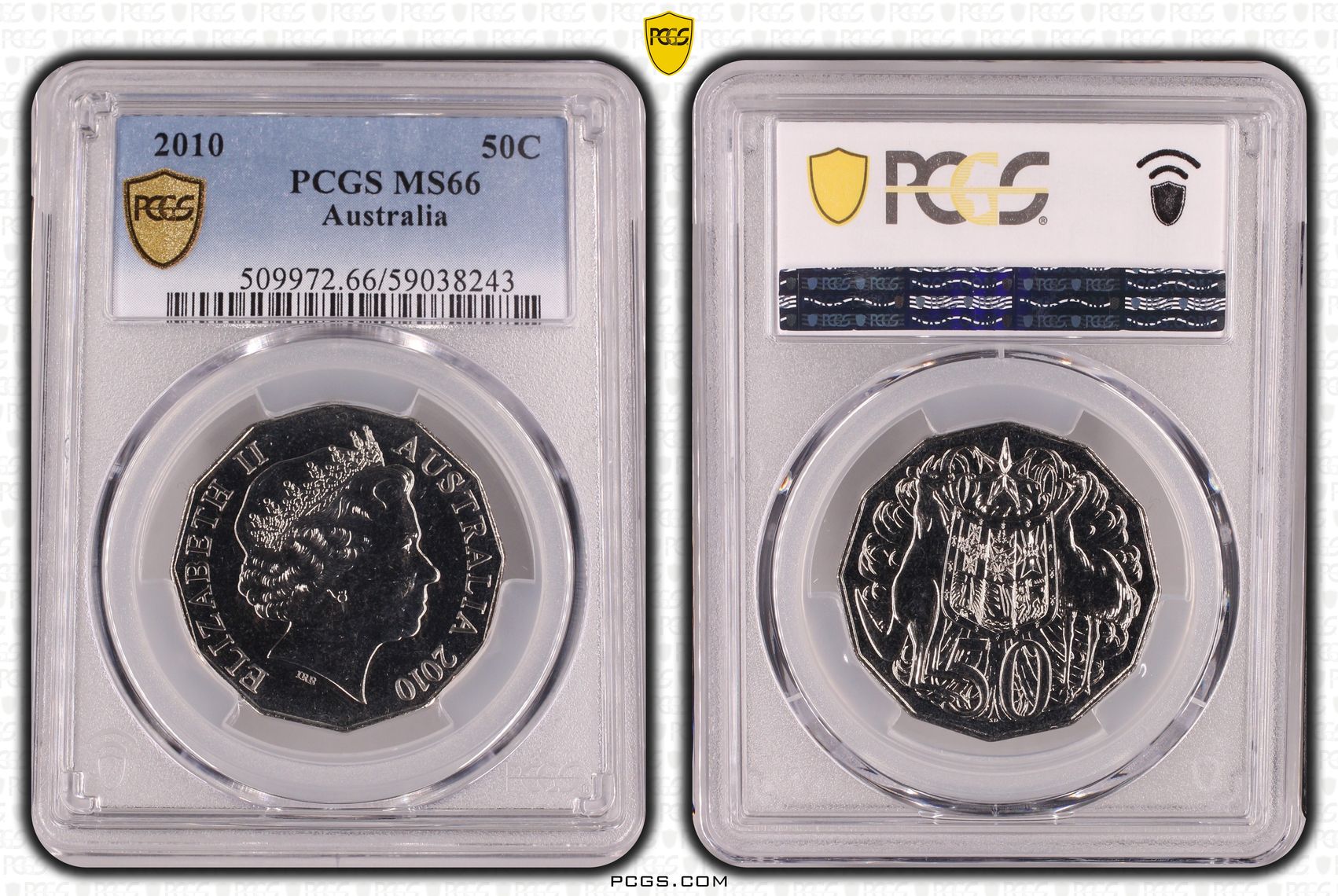Fifty Cent, 2010, PCGS MS66
