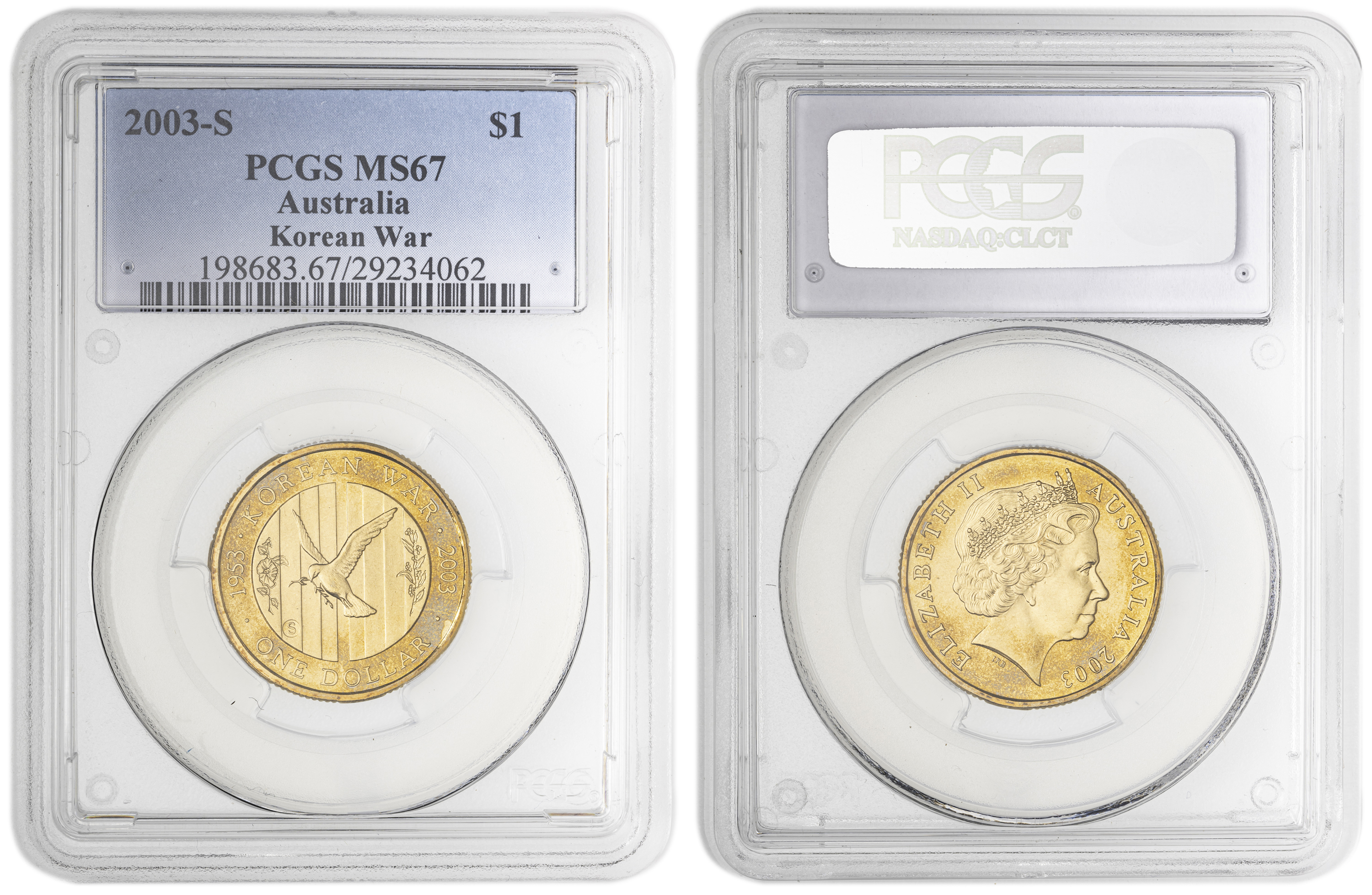 Korean War POP 3/0, One Dollar, 2003-S, PCGS MS67