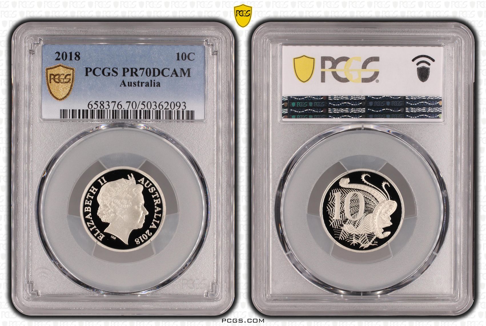 Ten Cent, 2018, Pcgs Pr70dcam