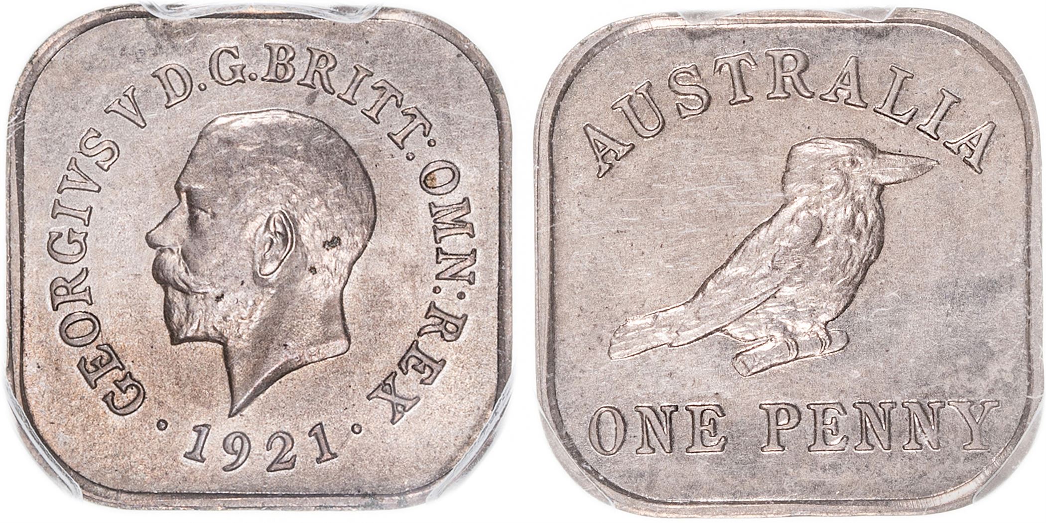 George V, Square Penny, 1921, PCGS SP 64