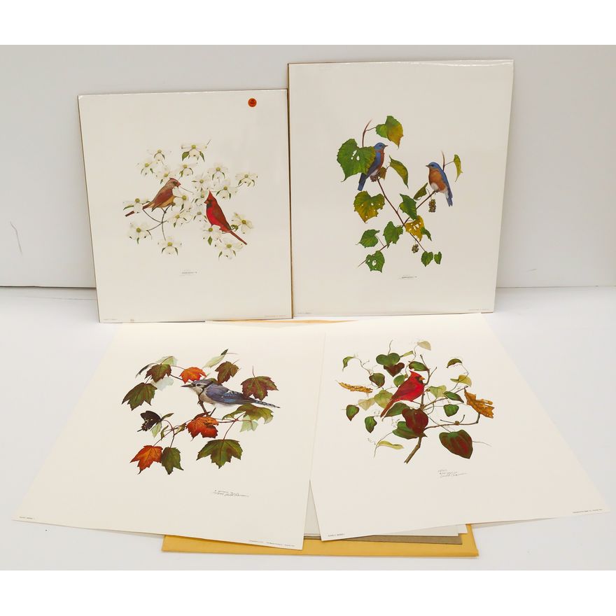 3pc Webb Garrison S/N Bird Prints- largest 21x19''