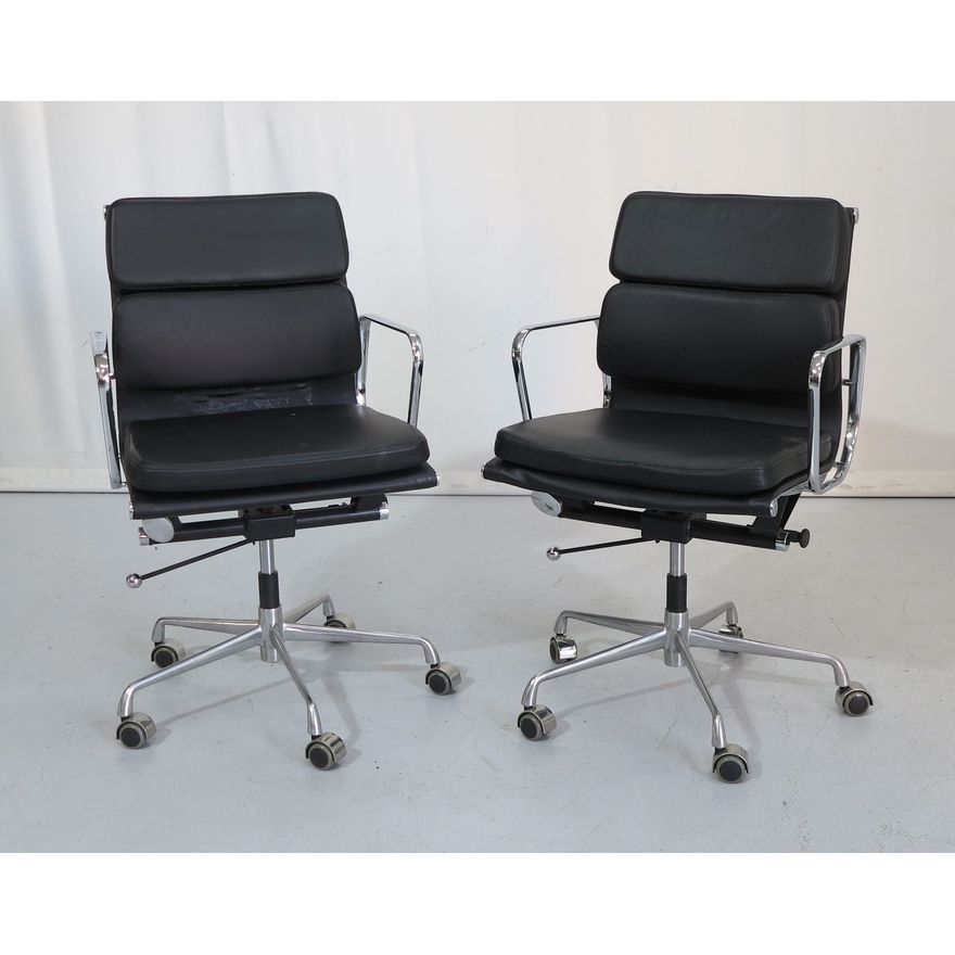PAIR OF UPHOLSTERED SWIVEL CHAIRS