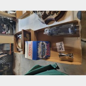 2 Boxes of Coors Holiday stein, photo frames and other