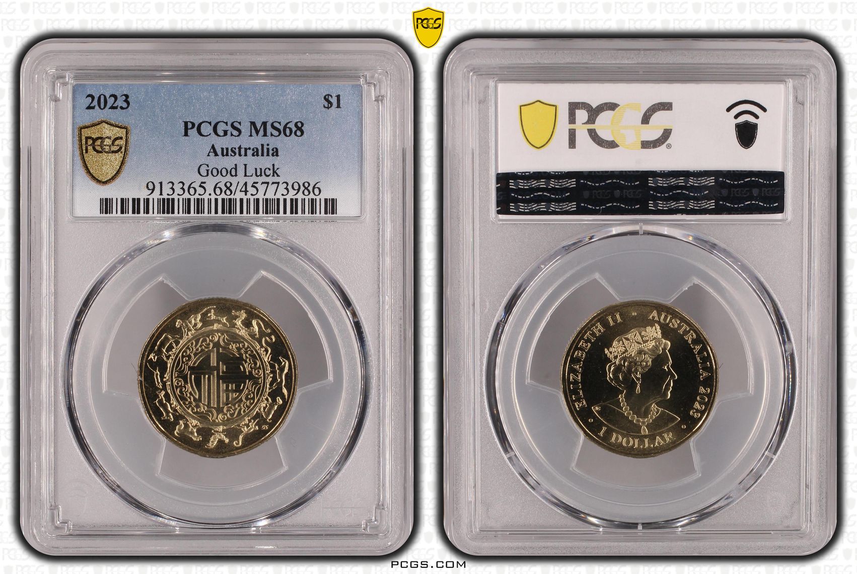 Good Luck, One Dollar, 2023, PCGS MS 68