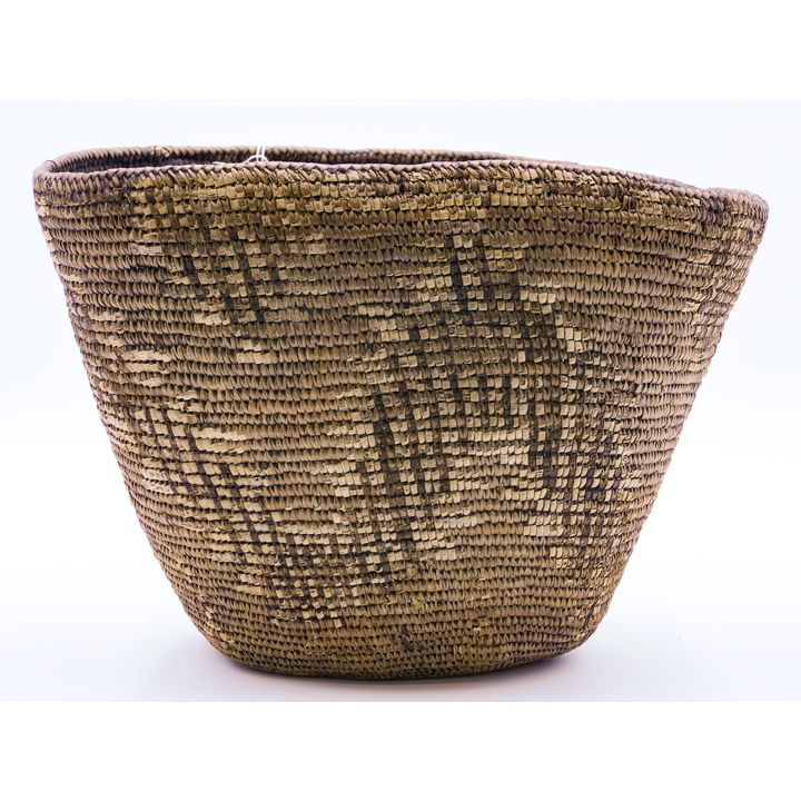 Antique Cowlitz Indian Large Hard Basket