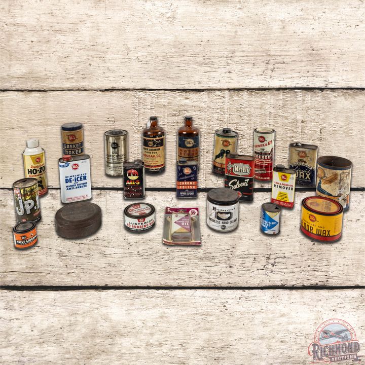 Group of 22 Whiz Automotive Cans & Bottles