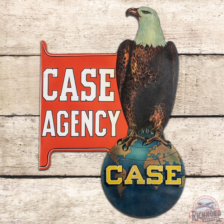 Case Agency Die Cut DST Flange Sign w/ Old Abe