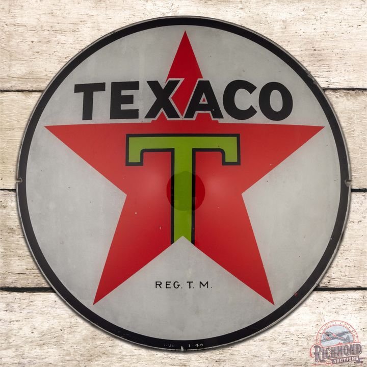 Texaco Gasoline 13.5" Single Gas Pump Globe Lens