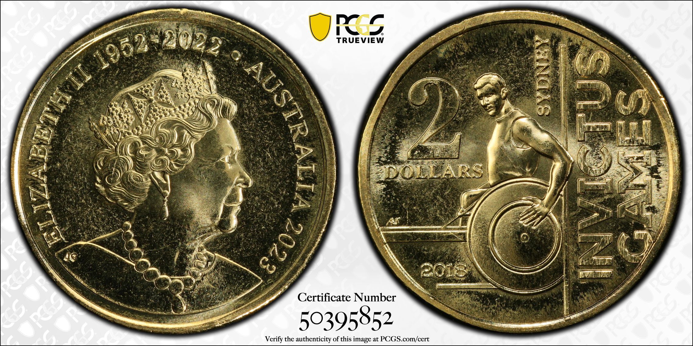 35th Ann $2 Coin Set Invictus Games, Sydney 2018, Two Dollar, 2023, PCGS MS66