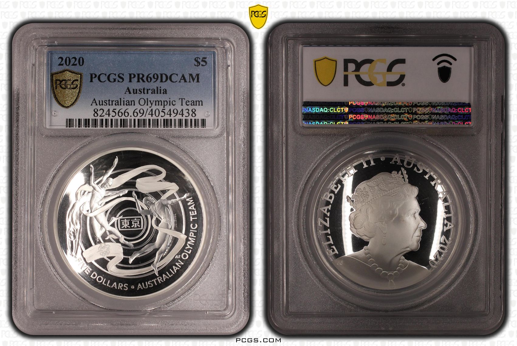 Australian Olympic Team , Five Dollar, 2020, PCGS PR69DCAM