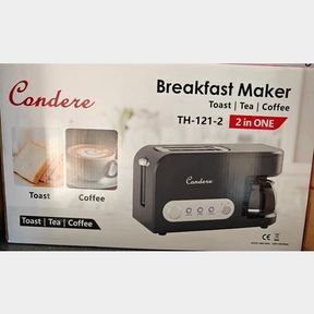 CONDERE 2IN1 BREAKFAST MAKER TOAST TEA COFFEE - 51230/15592