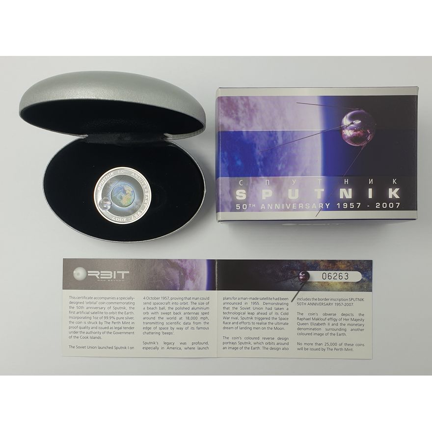 Sputnik 1oz. Silver Proof Coin