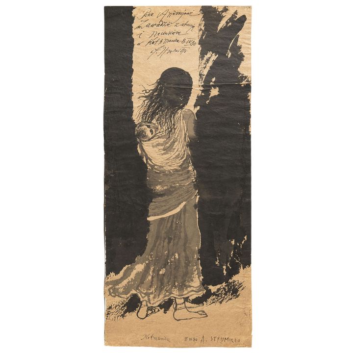 Andrzej Strumiłło | Nepalka z dzieckiem, 1980 r.