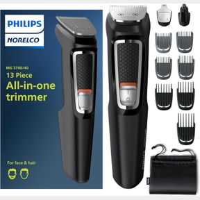 PHILIPS NORELCO MULTI GROOMER ALL-IN-ONE TRIMMER SERIES 3000-13 PIECE MENS GROOMING KIT FOR BEARD, FACE, NOSE, EAR HAIR TRIMMER AN