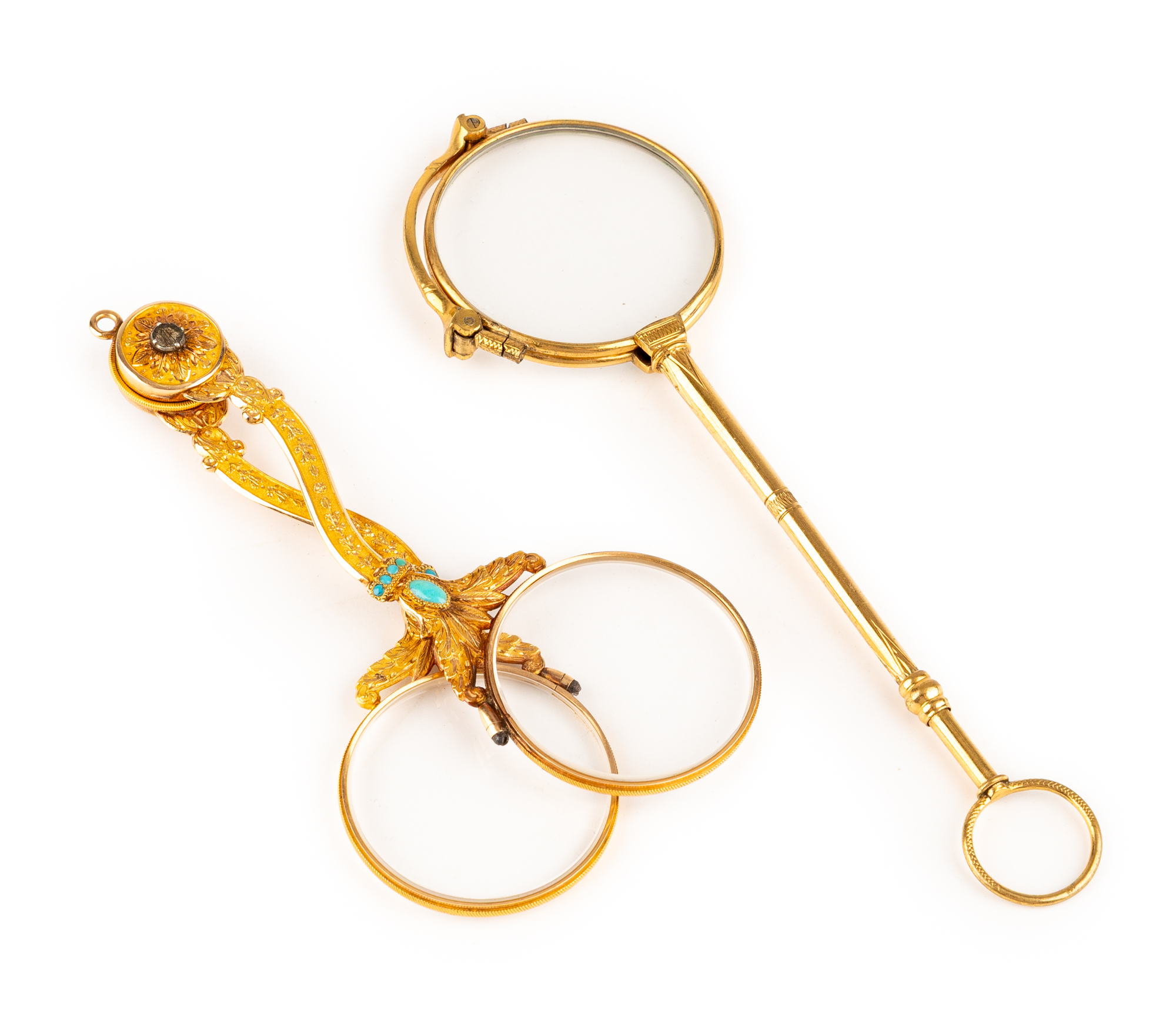197 · Lorgnette Glasses, Late 1800S,  VF