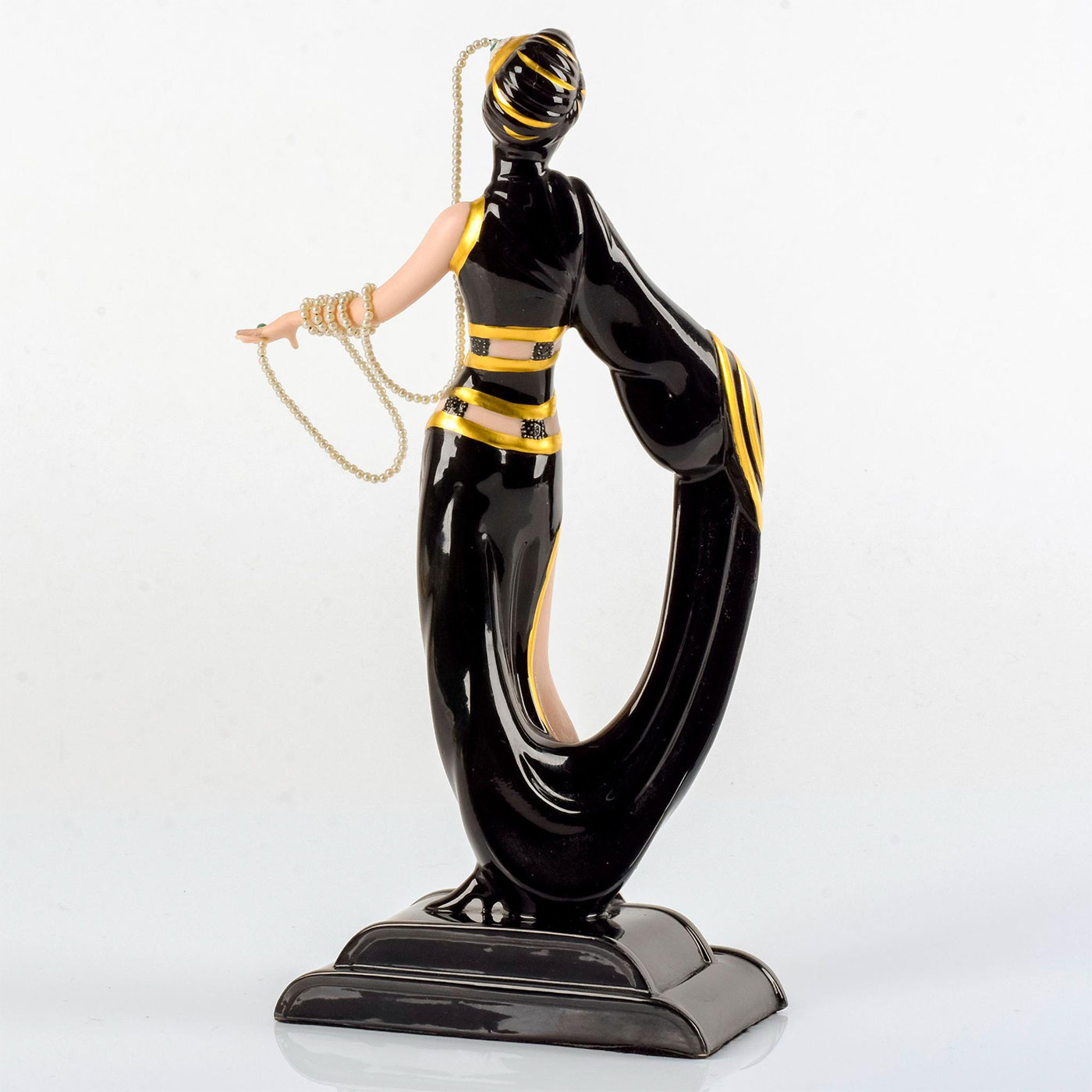Franklin Mint House of Erte Figurine, Pearls and Emeralds