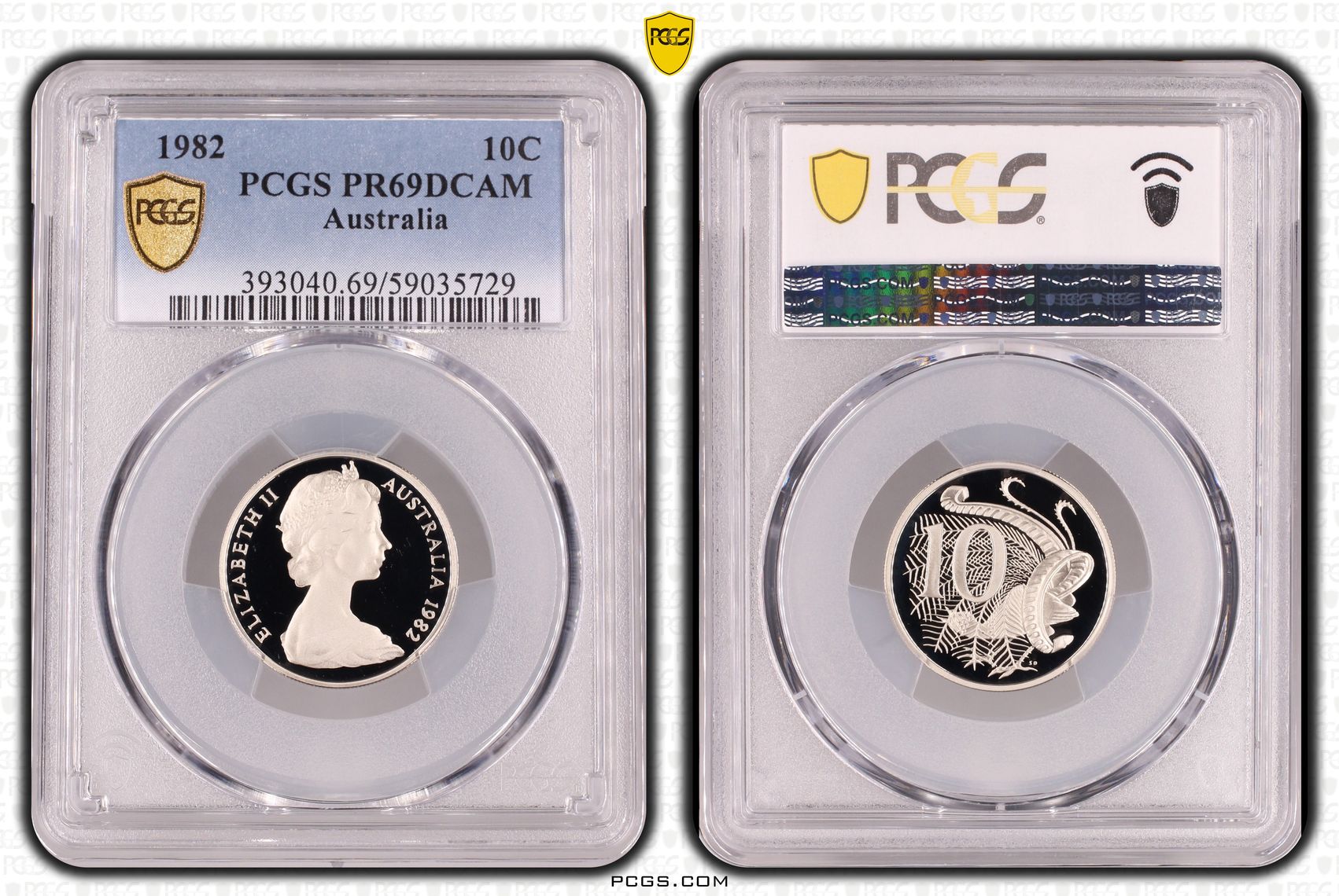 Ten Cent, 1982, Pcgs Pr69dcam