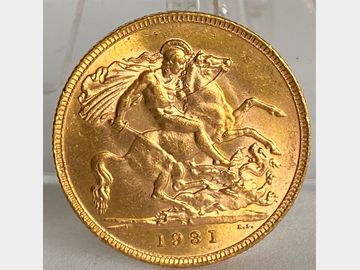 1931 GEORGE V SOUTH AFRICA MINT GOLD SOVEREIGN