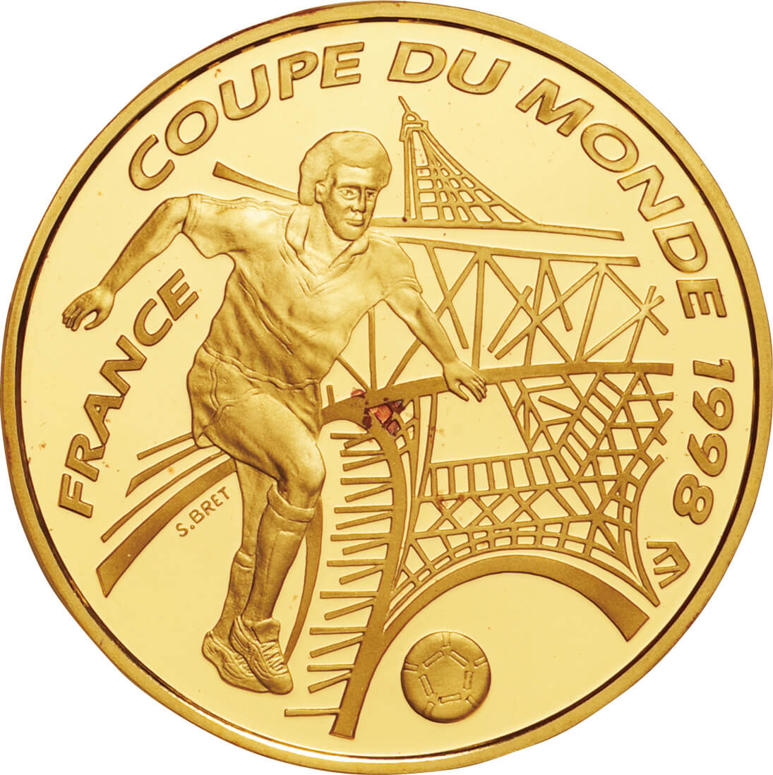 フランス-France. 1998. Gold. 100フラン(Franc). プルーフ. Proof 