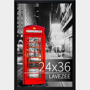 LAVEZEE 24X36 BLACK POSTER PICTURE PHOTO FRAME, 1 PACK