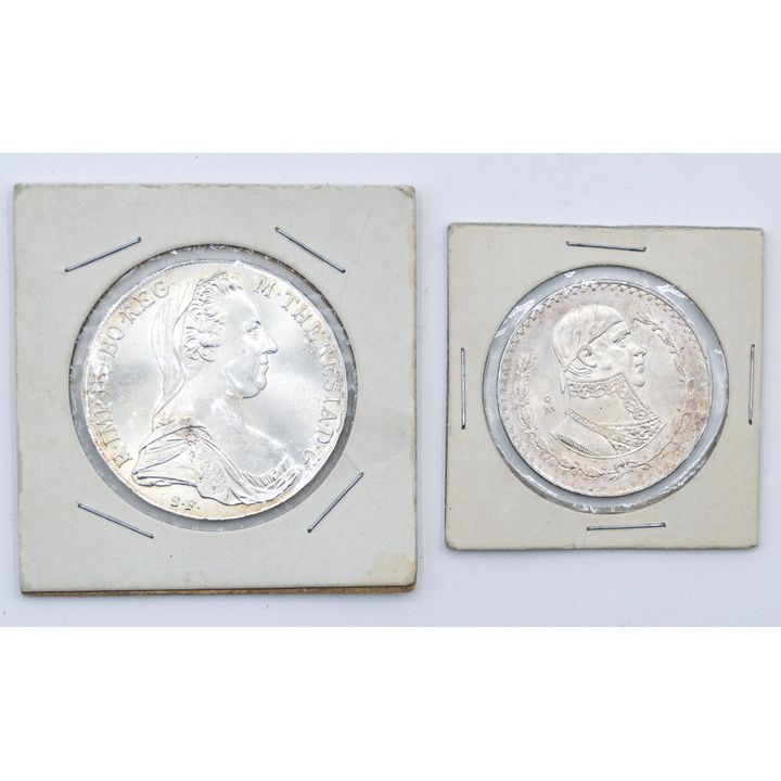 Box 2pc World Silver Coins in Flips
