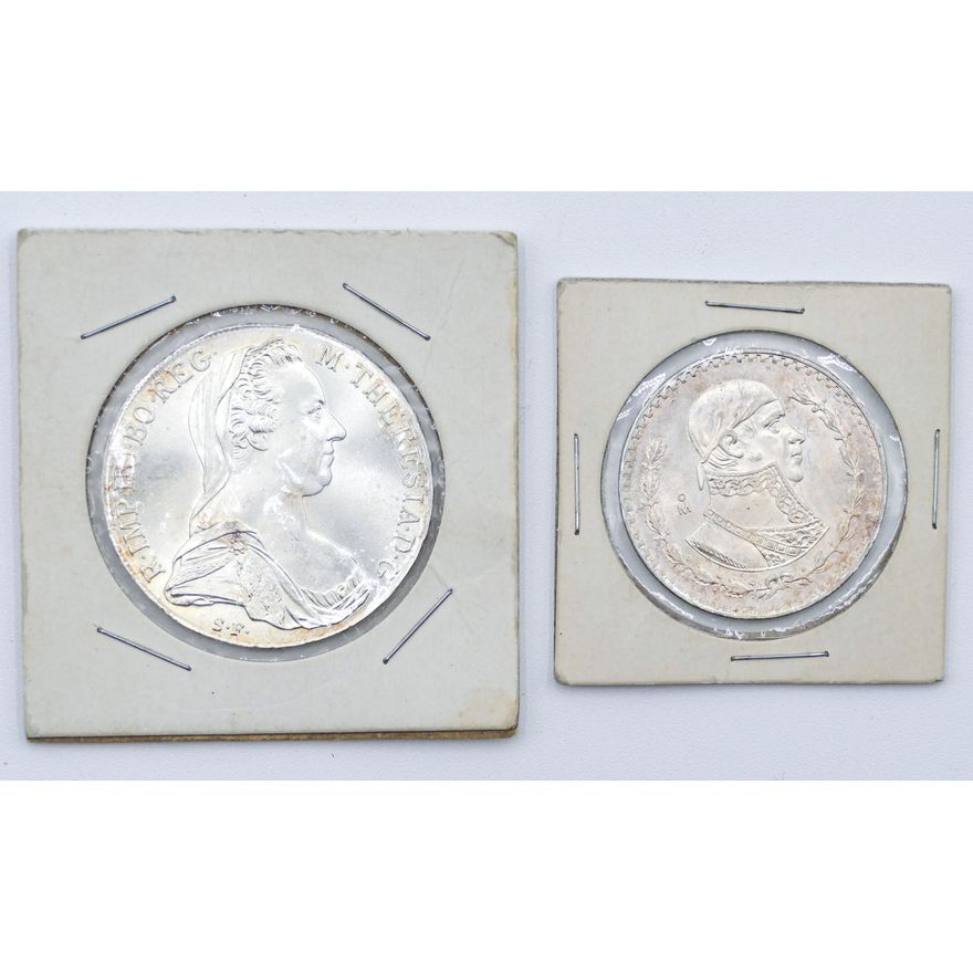 Box 2pc World Silver Coins in Flips