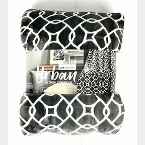 LIFE COMFORT URBAN PLUSH SUPER SOFT & WARM LUXURIOUS 60 X 70 THROW BLANKET