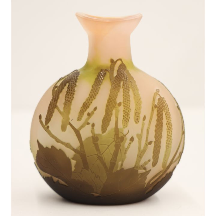 Galle French Cameo Glass Pillow Vase