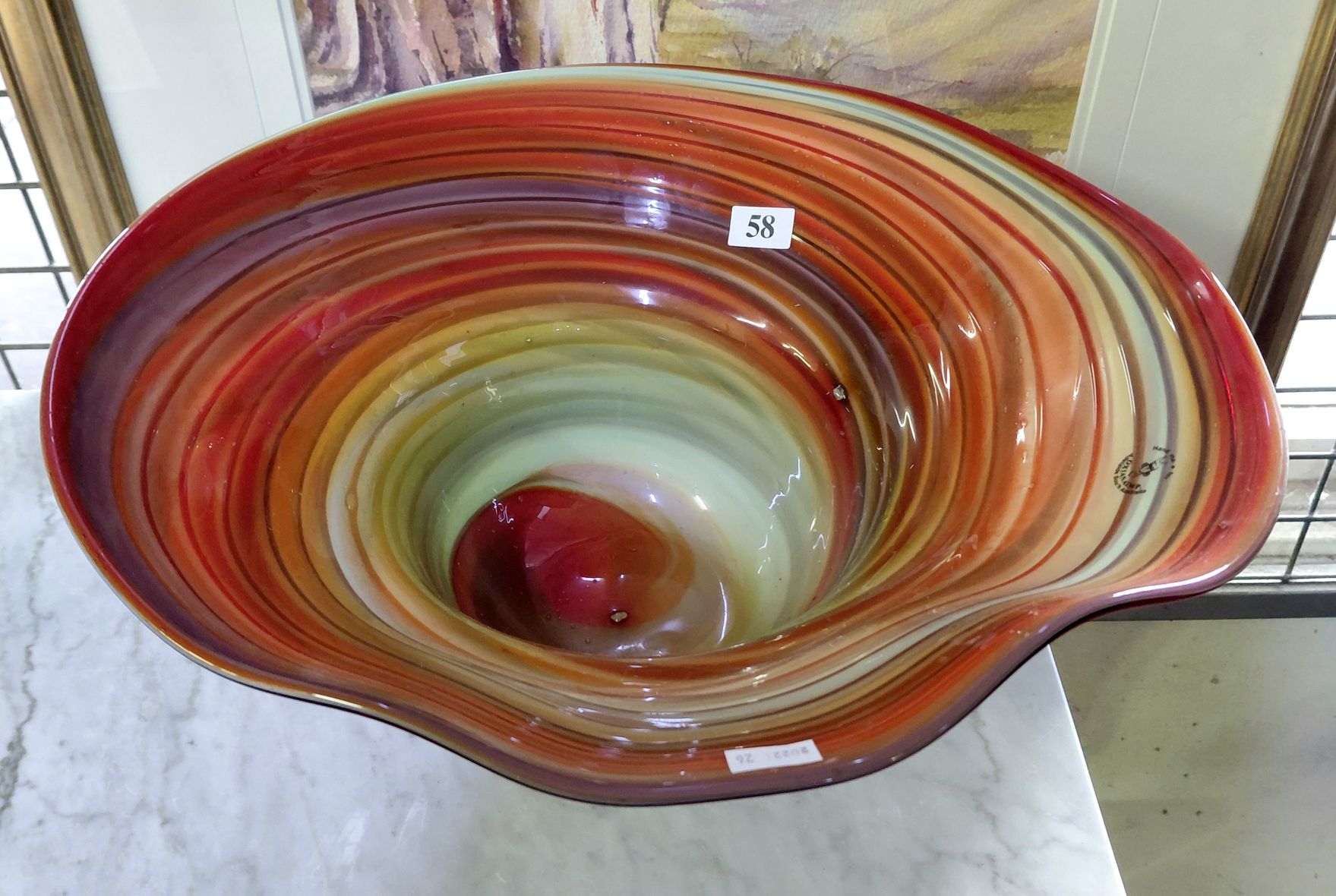 58 · OXIANA IMPORTS ART GLASS BOWL