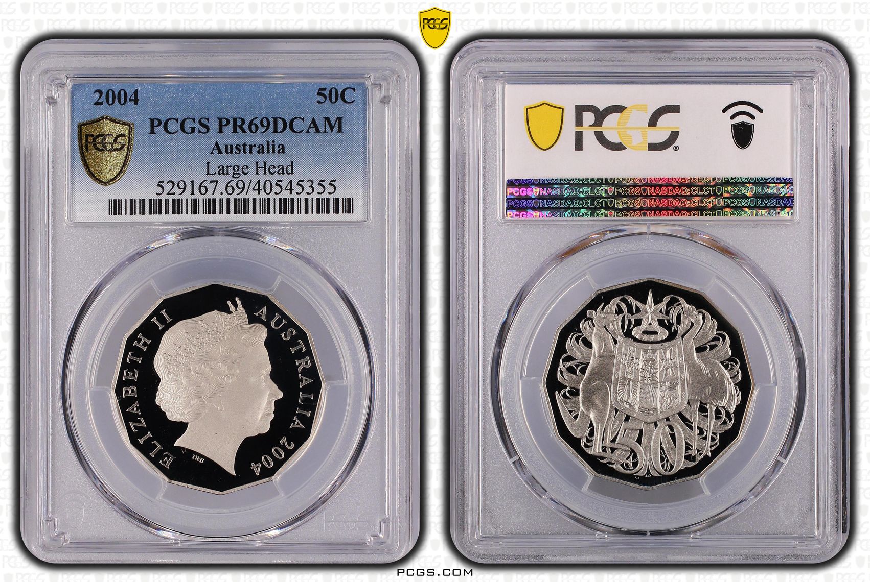 Large Head, Fifty Cent, 2004, PCGS PR69DCAM