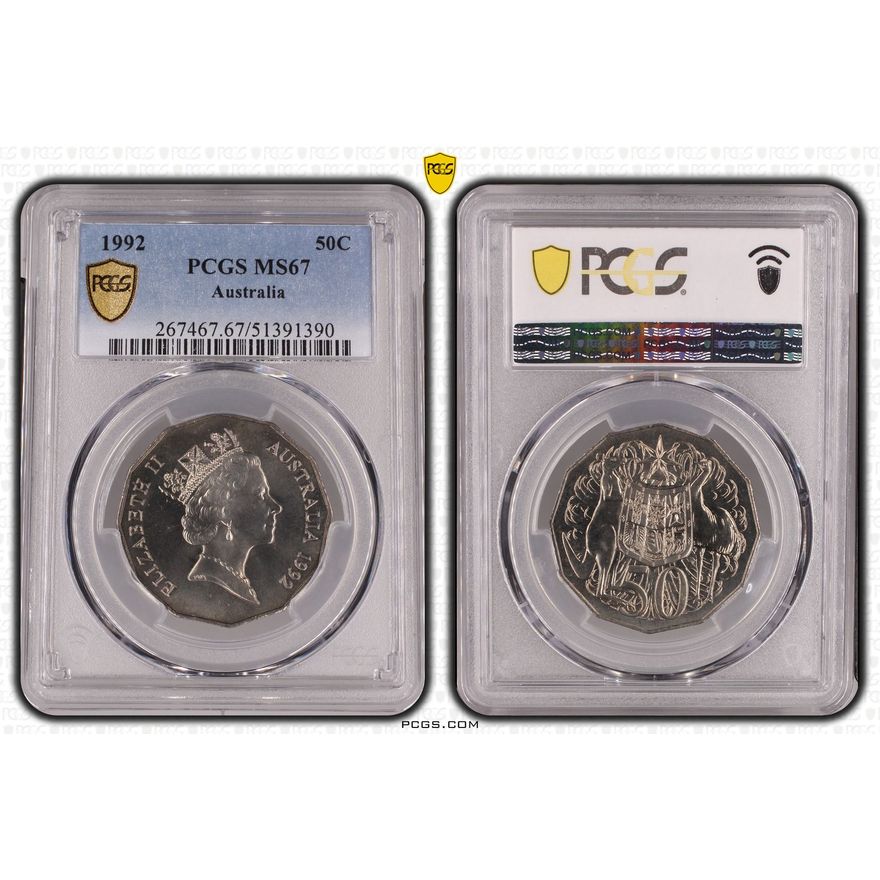 Fifty Cent, 1992, PCGS MS67