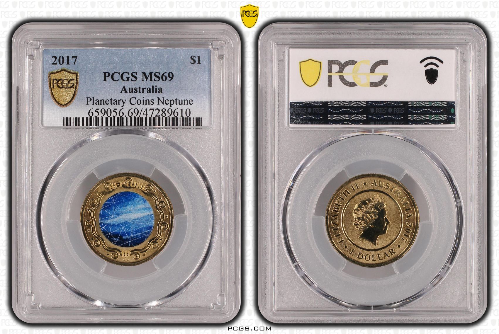 Planetary Coins Neptune, One Dollar, 2017, PCGS MS 69