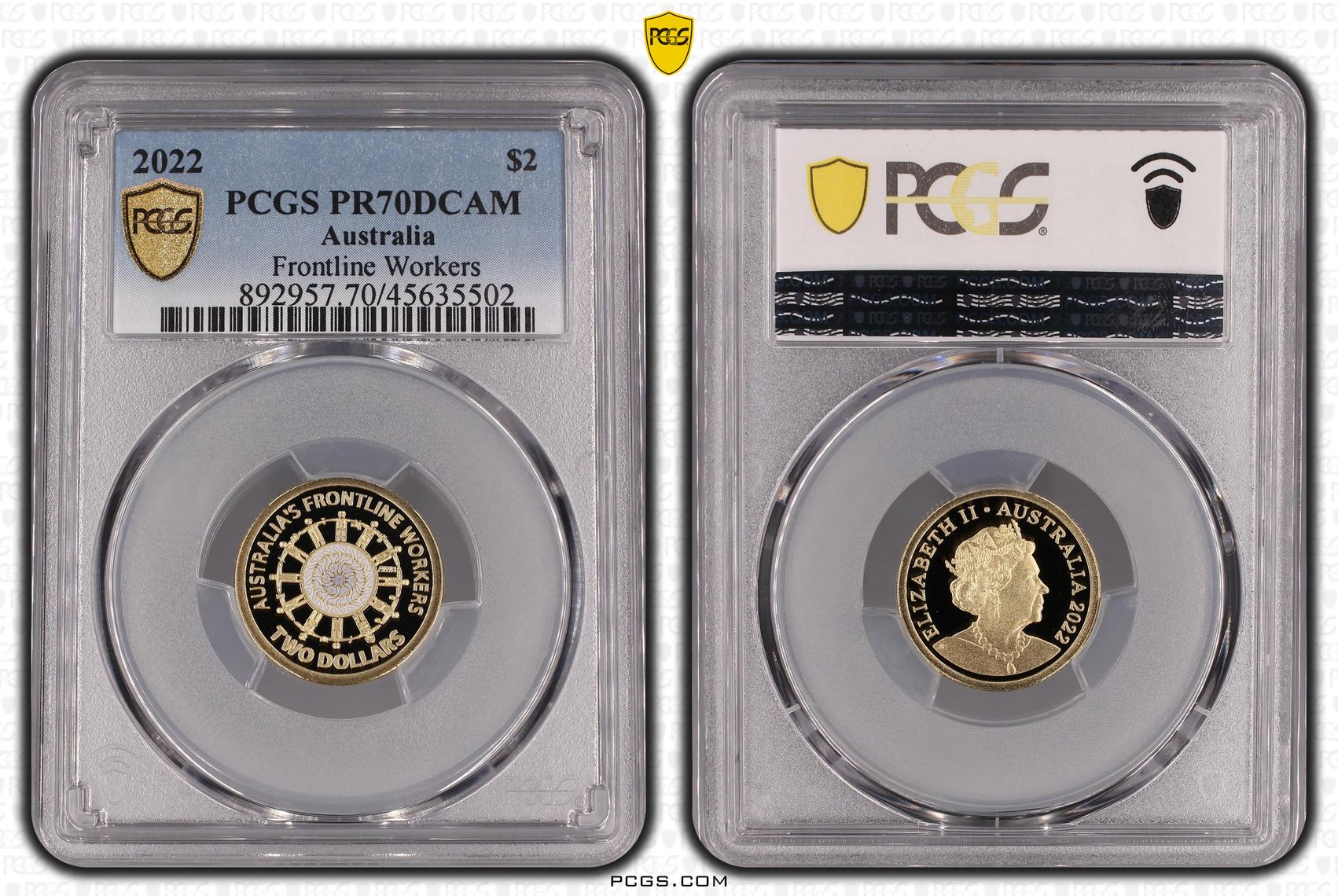 Frontline Workers, Two Dollar, 2022, PCGS PR70DCAM
