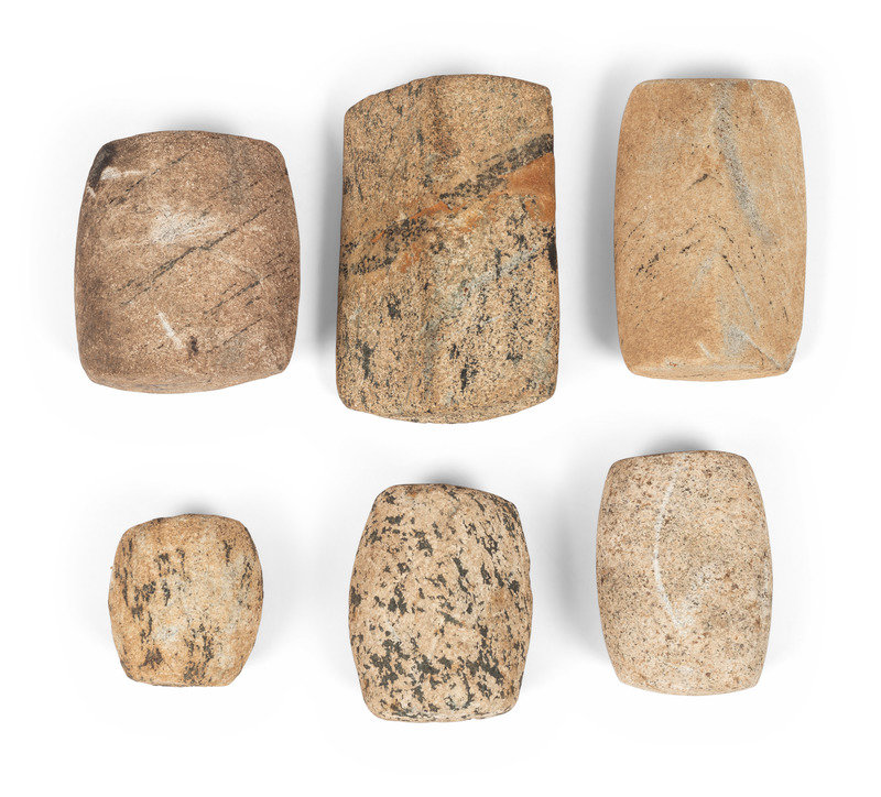 A Group of Gneiss Bannerstone Blanks